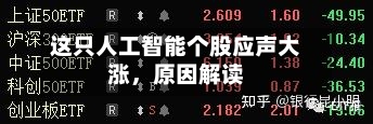 这只人工智能个股应声大涨，原因解读