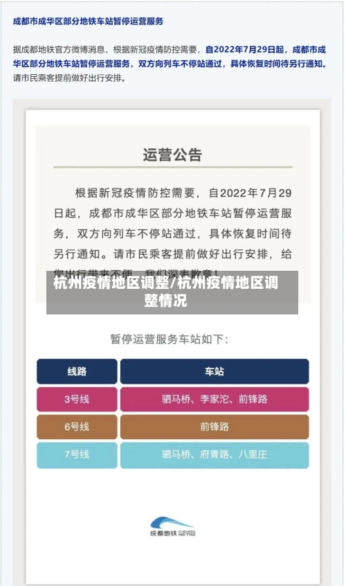 杭州疫情地区调整/杭州疫情地区调整情况